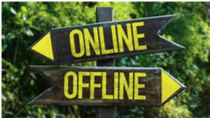 what is offline business as opposed to online?