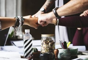 small business people working together at home