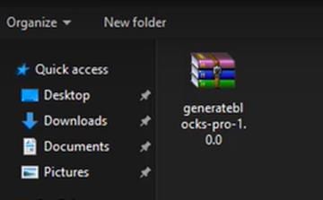 generateblocks zip file