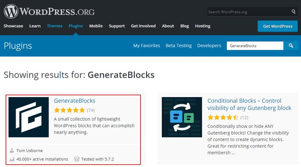 How To Install GenerateBlocks On Your Website - WordPress plugin