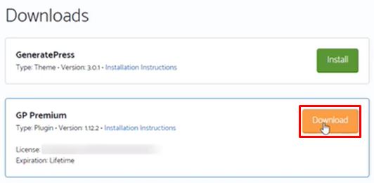 GeneratePress Premium Review - Downloads