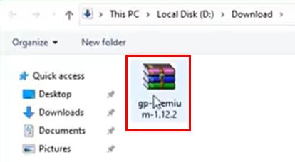 Downloading the zip file for GeneratePress