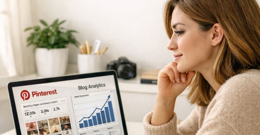 Affiliate marketer experiencing growth from her Pinterest marketing traffic