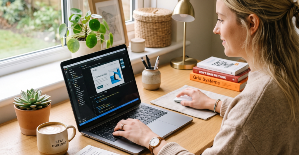 working at home in my home office