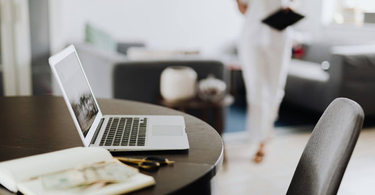home office workspace for affiliate marketers