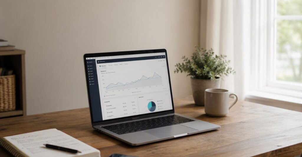 beginner workspace for affiliate marketing